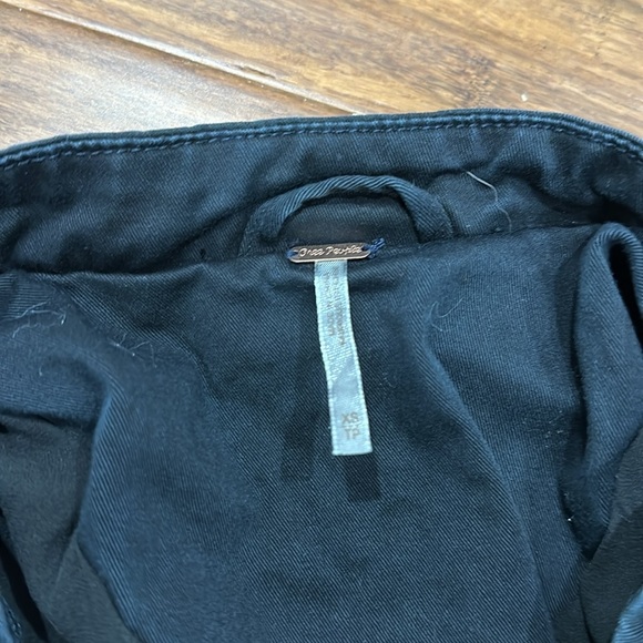 Free People Womens Ruffles Romance Military Jacket Black Size XS/TP - Picture 2 of 7